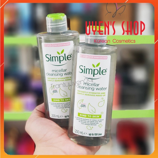 Nước tẩy trang Simple Micellar Cleansing Water 200ml