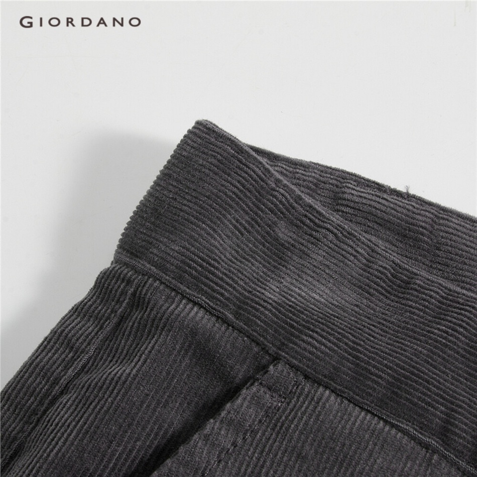 Quần dài Giordano bằng vải nhung cotton dày 13110805