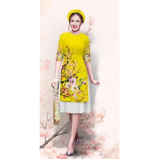 GIÁ XƯỞNG - Áo dài cách tân lụa in 3D