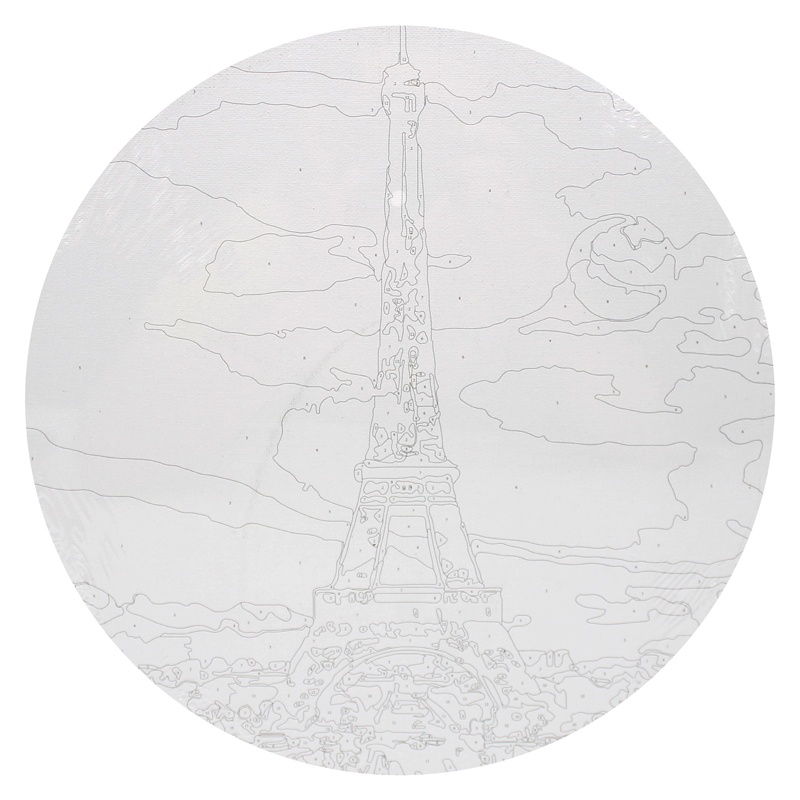 Tranh Tô Màu Số Hóa Gỗ 30 cm Paint By Numbers - Colormate EF30CM - Eiffel
