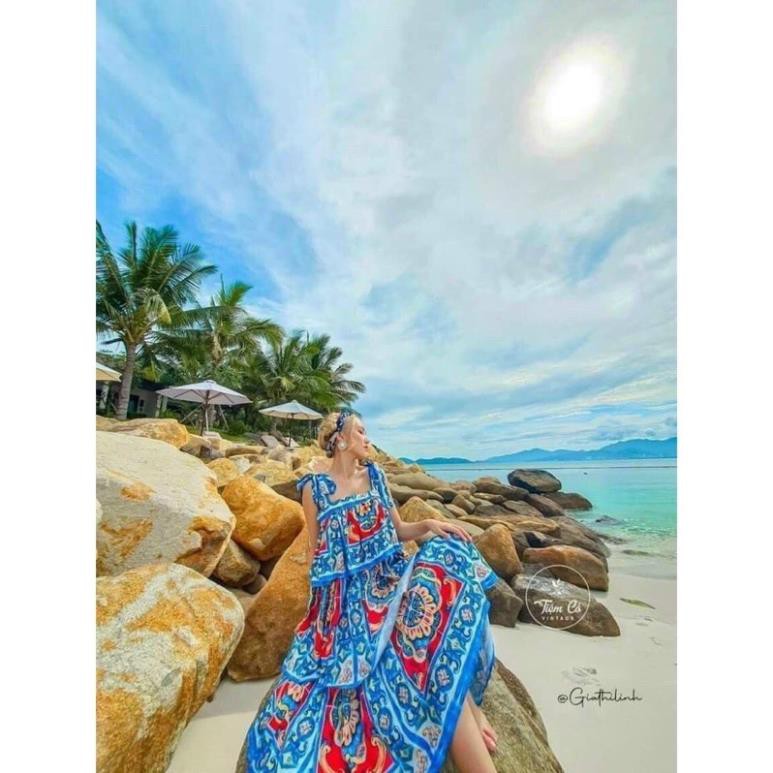 Đầm váy maxi tầng thổ Cẩm HaKieu Msp08 ( hình chụp thật) [HÀNG CHẤT LƯỢNG] | BigBuy360 - bigbuy360.vn