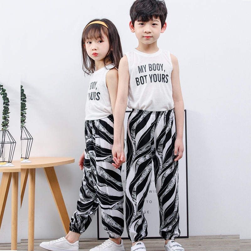 Quần Dài Ống Rộng Chất Liệu Cotton Thời Trang Xuân Thu Cho Bé 100-150cm