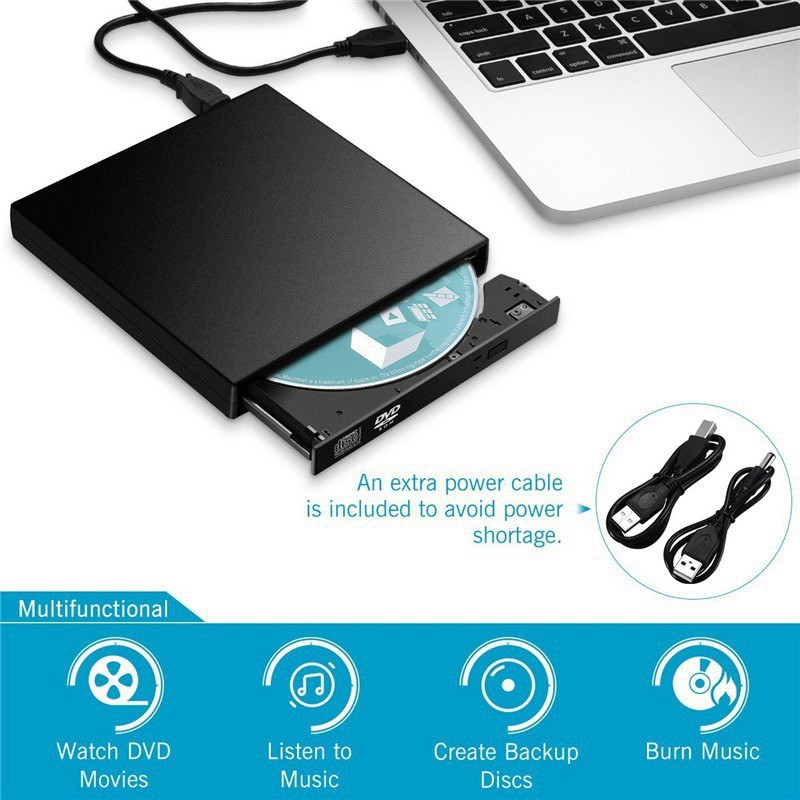 Đầu đọc đĩa DVD gắn ngoài dùng ghi đè có cổng USB 2.0 | BigBuy360 - bigbuy360.vn