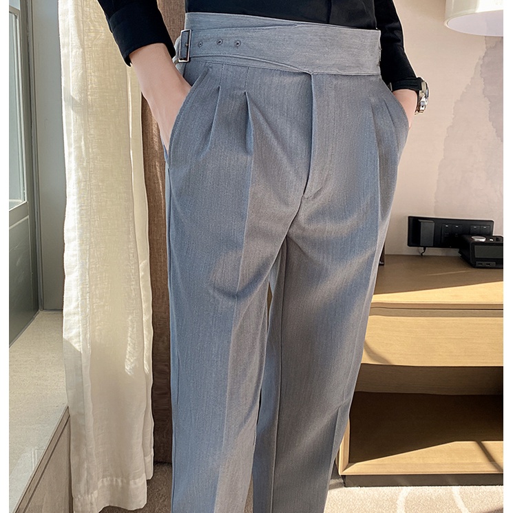 Quần Âu Nam Mix Đai thắt Cạp, Quần Tây Nam Đai Lệch Mẫu Mới, Cao Cấp không nhăn không xù , Phong Cách Hàn Quốc