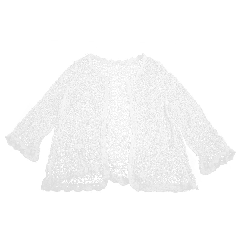 Áo Khoác Len Cardigan Tay Loe Dài Phối Ren Thời Trang Cho Nữ