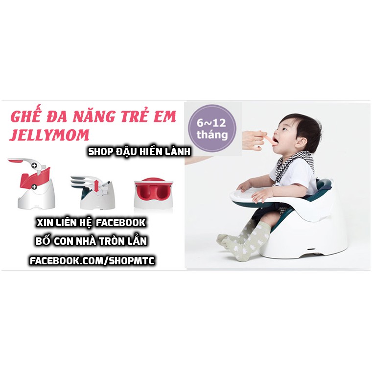 Ghế ăn dặm cho bé Jellymom nhập khẩu chính hãng kiêm ghế đa năng ghế tập ngồi bán chạy tại Hàn Quốc Jelly Mom Wise Chair