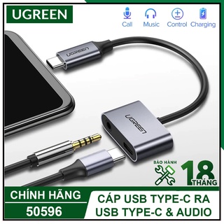 Cáp usb type-c ra usb type-c kèm audio 3.5mm cao cấp, ugreen 50596 chính hãng