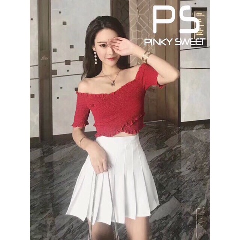 ÁO NỮ CROPTOP LỤA NHÚN ĐẮP CHÉO TAY NGẮN