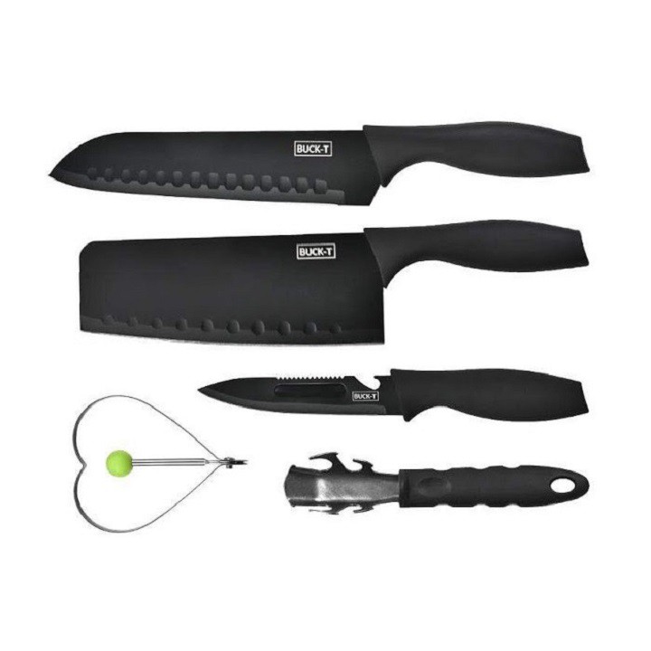 Bộ dao 5 món làm bếp đa năng thép hợp kim không gỉ cao cấp