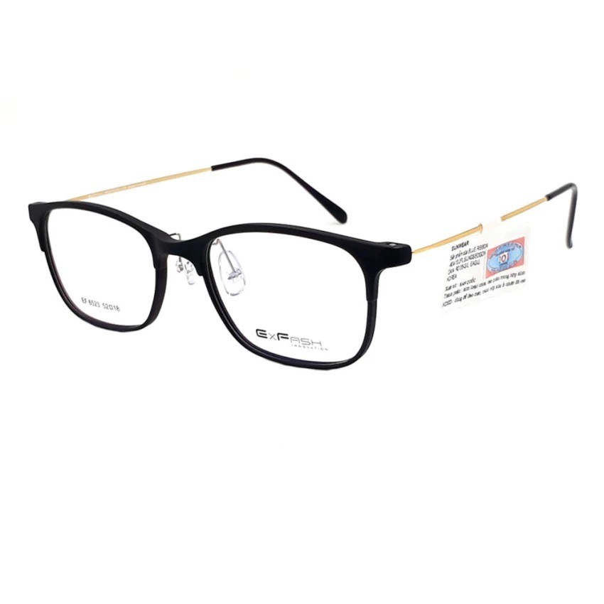 Gọng kính cận nam nữ Exfash EF6523 026 chính hãng (tròng cận 0 độ)