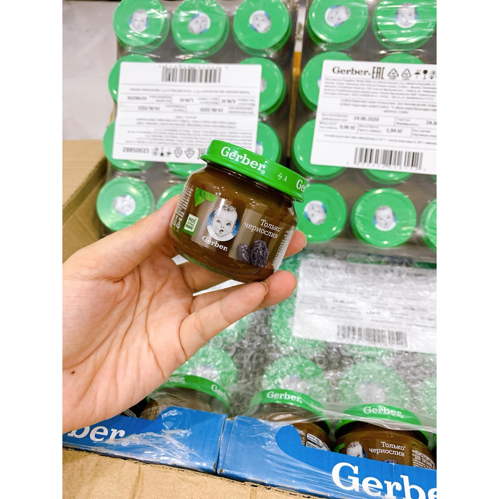 Mận đen nghiền Gerber Nga 80g date mơi t1/23