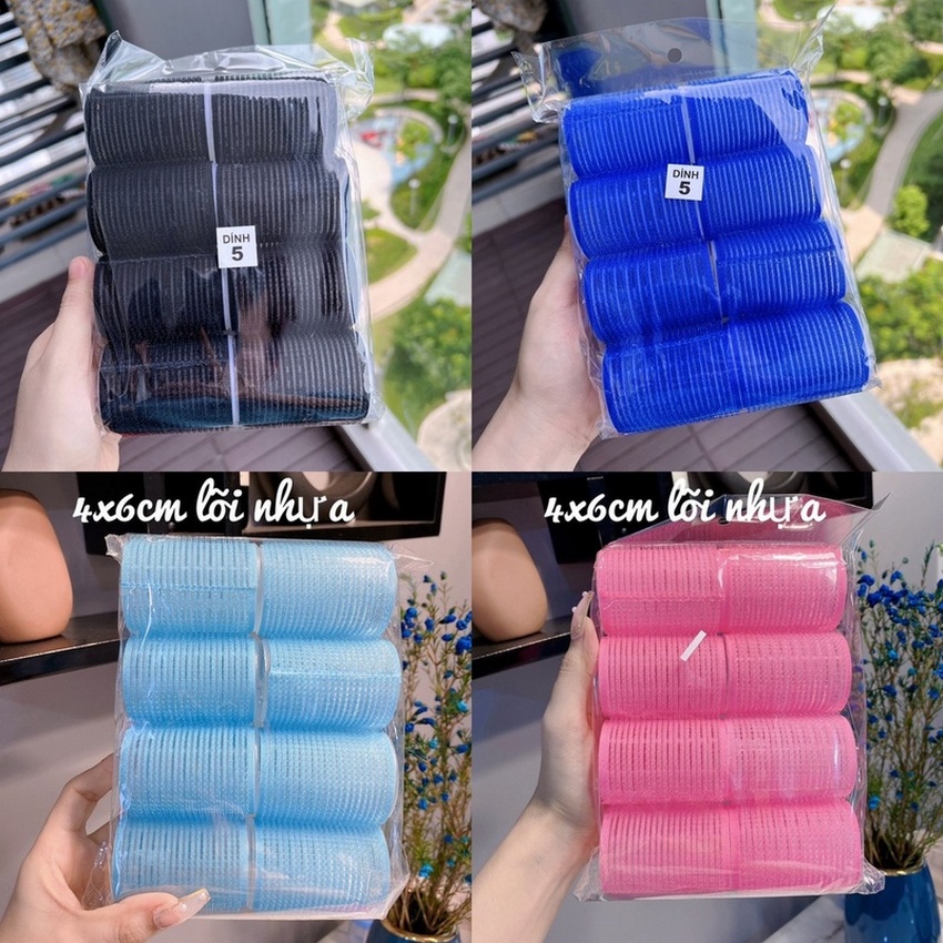 Lô cuốn tóc tự dính tạo kiểu mái cúp mái bay lô uốn tóc mái tiện lợi DANA