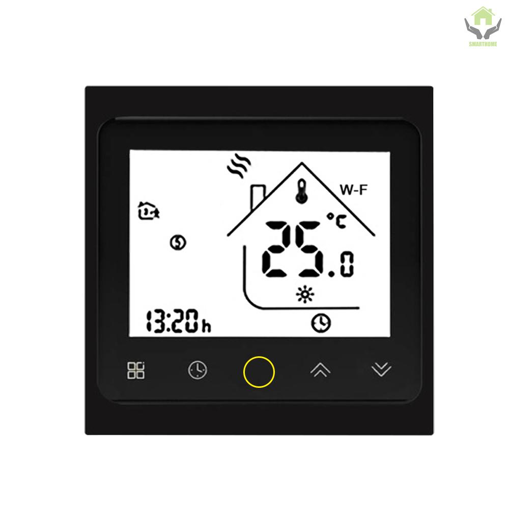 THP1002-WHPW Water Heating Thermostat Smart WiFi Digital Temperature Controller Tuya/SmartLife APP Control Backlit LCD Display Programmable Voice Control Compatible with Amazon Echo/Google Home/Tmall Genie/IFTTT 3A AC95-240V
