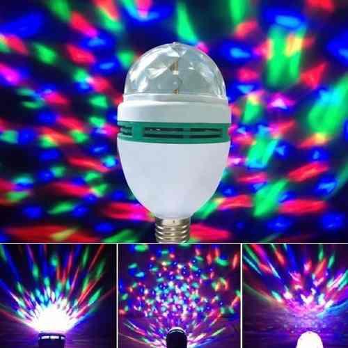 Cầu Quay Led Pha Lê 7 Màu Cảm Ứng Âm Thanh- Đui E27