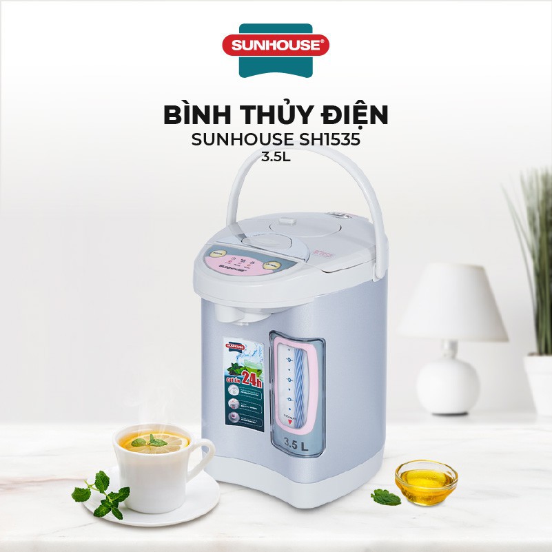 [Mã ELMALL300 giảm 7% đơn 500K] Bình thủy điện Sunhouse SH1535