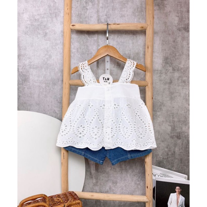 BỘ HAI DÂY REN PHỐI QUẦN BÒ MỀM CHO BÉ GÁI