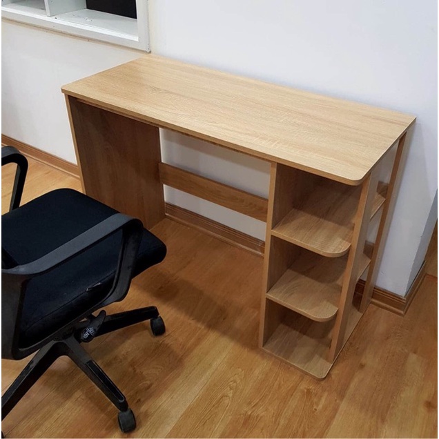 Bàn làm việc có kệ sách bằng gỗ MDF cao cấp - Bàn học gấp gọn đa năng cho bé