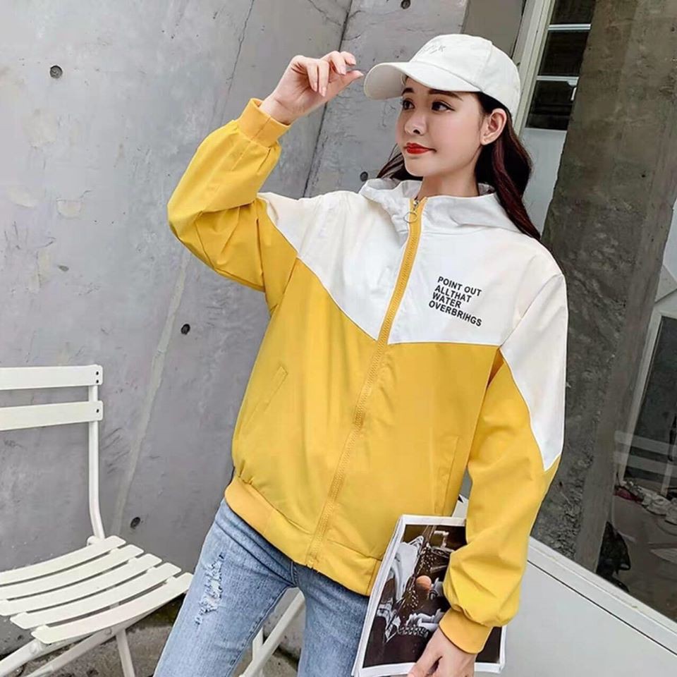 ÁO KHOÁC GIÓ NỮ, KHOÁC DÙ NỮ IN CHỮ SAU LƯNG CỰC XINH