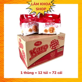 [ 1 THÙNG ]BÁNH TRỨNG CHÀ BÔNG THỊT GÀ TƯƠI KARO (1 THÙNG 72 CÁI)