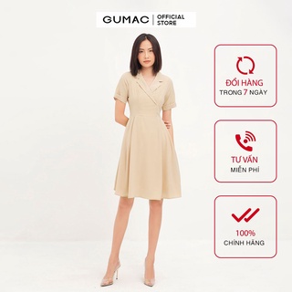 Đầm body nữ cổ vest ly tùng DA1253 GUMAC