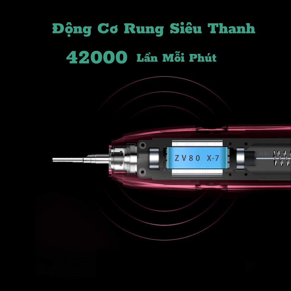 Bàn Chải Điện Đánh Răng Sonic X7 Pro Bàn chải điện Chống thấm nước, 6 chế độ rung sóng âm cao cấp