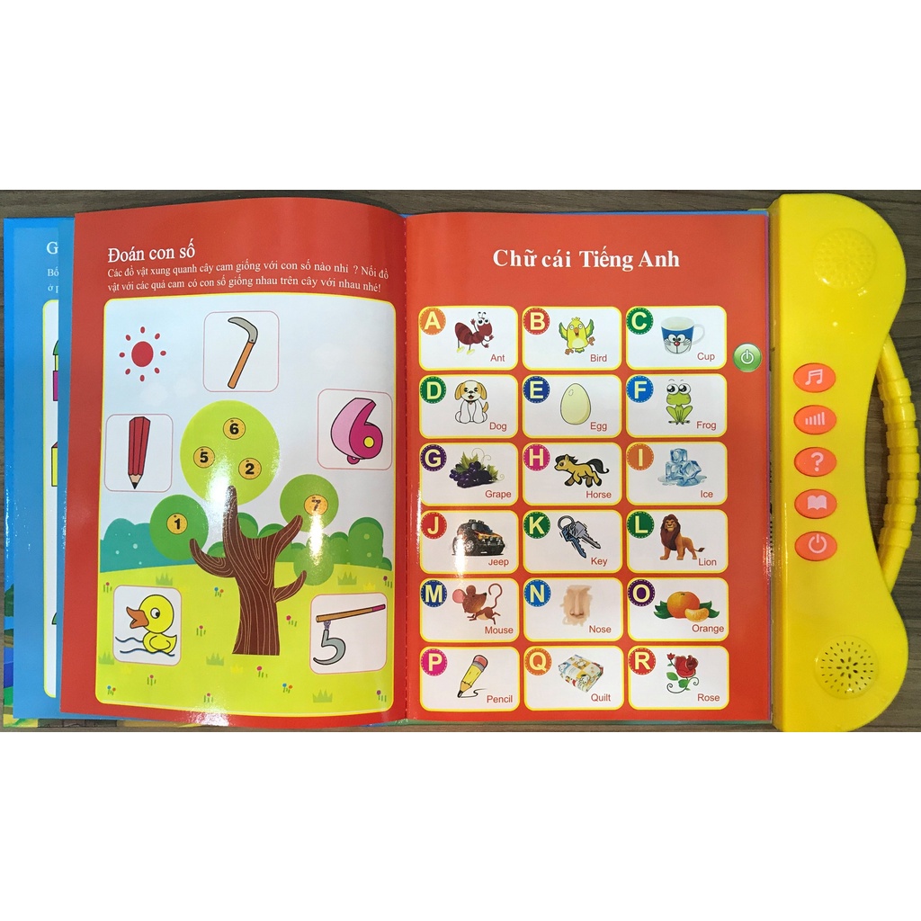 Sách điện tử song ngữ Anh - Việt cho trẻ em nhiều chủ đề phong phú kiêm bảng chữ cái điện tử thông minh
