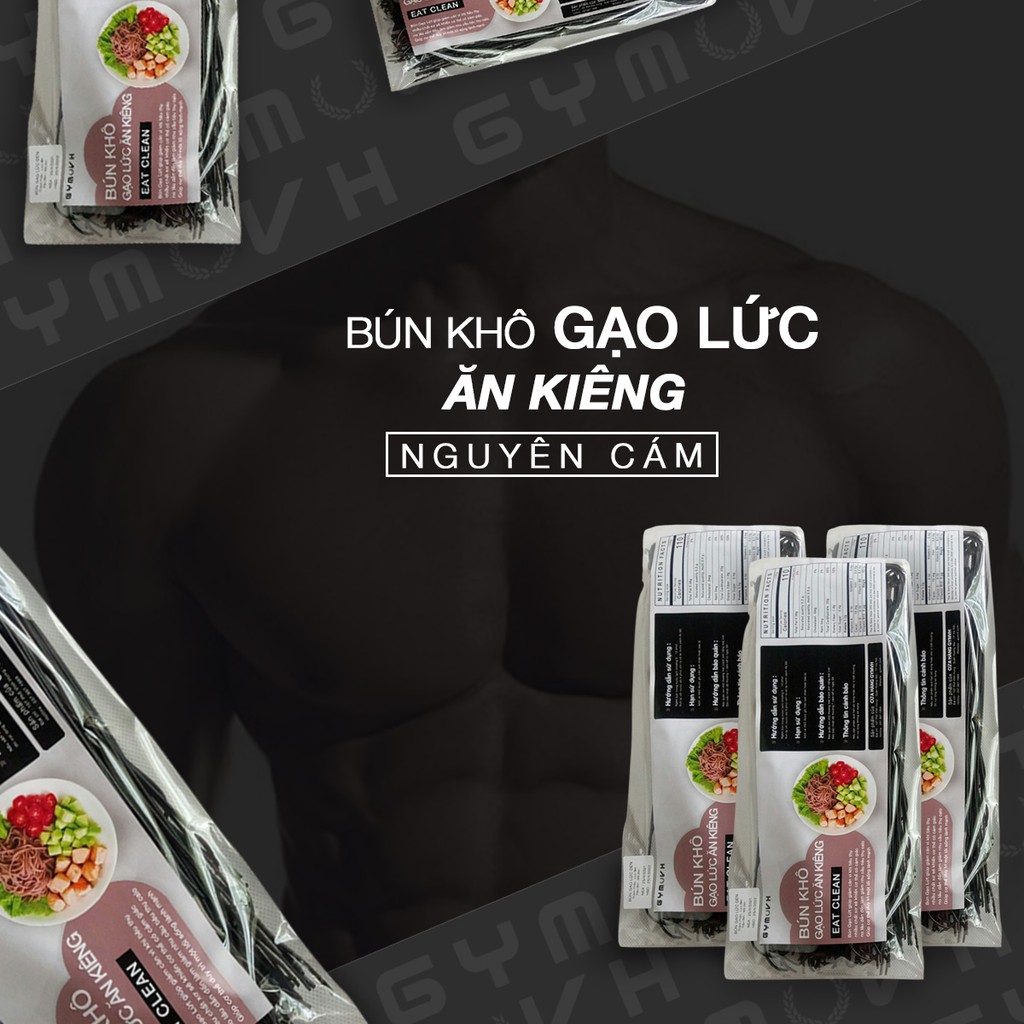 Bún Gạo Lức Đen ăn kiêng giảm cân EAT LEAN 100% Gạo Lức - Mix Đậu Đen Và Hạt Mè Đen