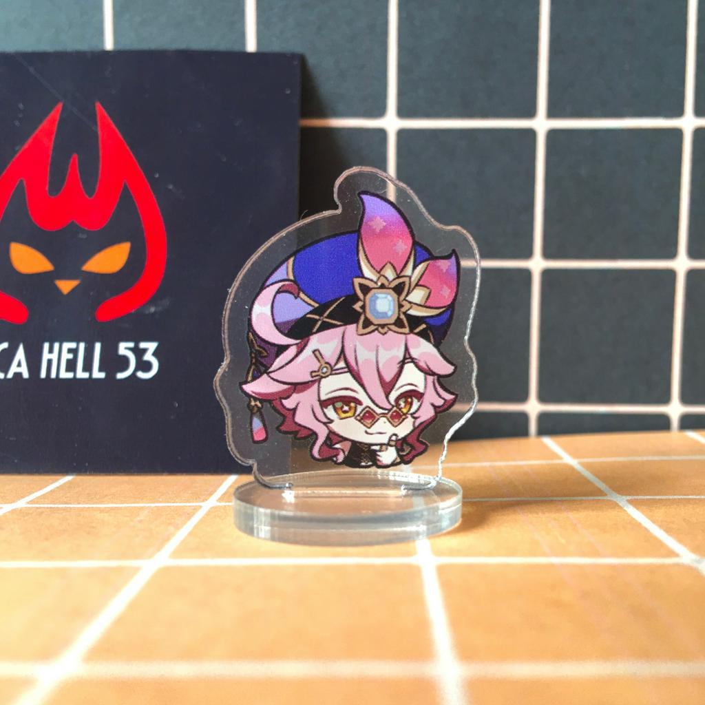 Standee Mica Mini Genshin Impact Standee Anime Manga Genshin Impact Acrylic 3cm Dễ Thương Lấp Lánh Hologram