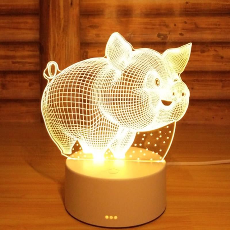 Đèn ngủ, đèn trang trí Led 3D, Con Ngựa