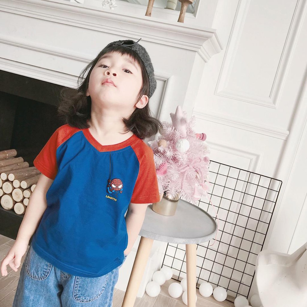 Áo Thun Ngắn Tay In Hình Phong Cách Hàn Quốc Cho Bé