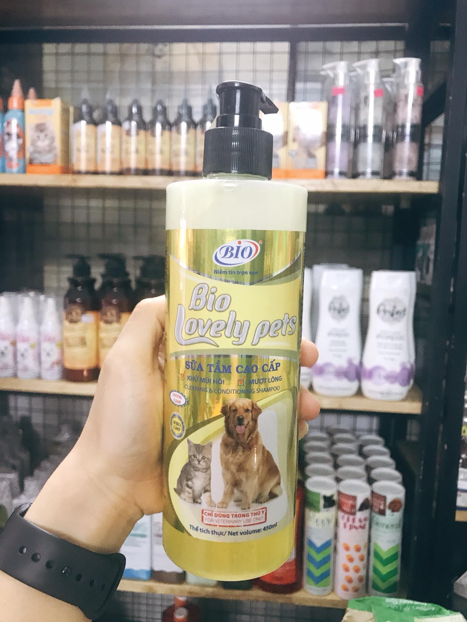 [xã kho] Sữa tắm chó mèo Bio Lovely ⚡ FREESHIP ⚡ Bio Lovely Pet 450ml Sữa tắm dưỡng lông chó mèo siêu mượt, khử mùi hôi