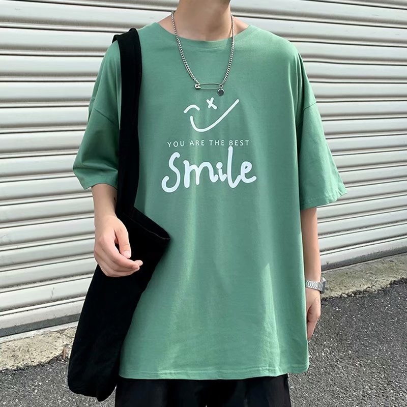 Áo Thun Tay Ngắn Dáng Rộng Phong Cách Hàn Quốc 4 Màu size M-5XL Thời Trang Cá Tính Cho Nam