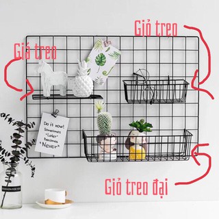 Combo Khung Lưới Sắt,Giỏ Treo Trang Trí Nghệ Thuật