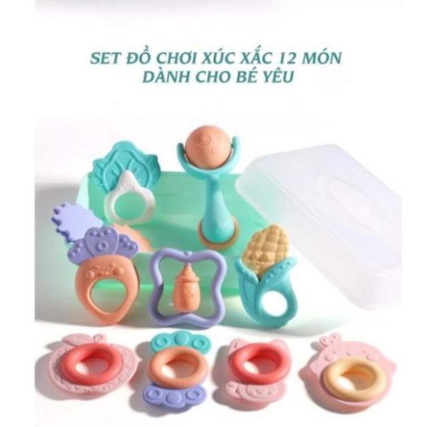 (Hàng chuẩn hãng) Giảm sốc Sét 10 món xúc xắc gặm nướu BABYHOP có hộp chuẩn hãng