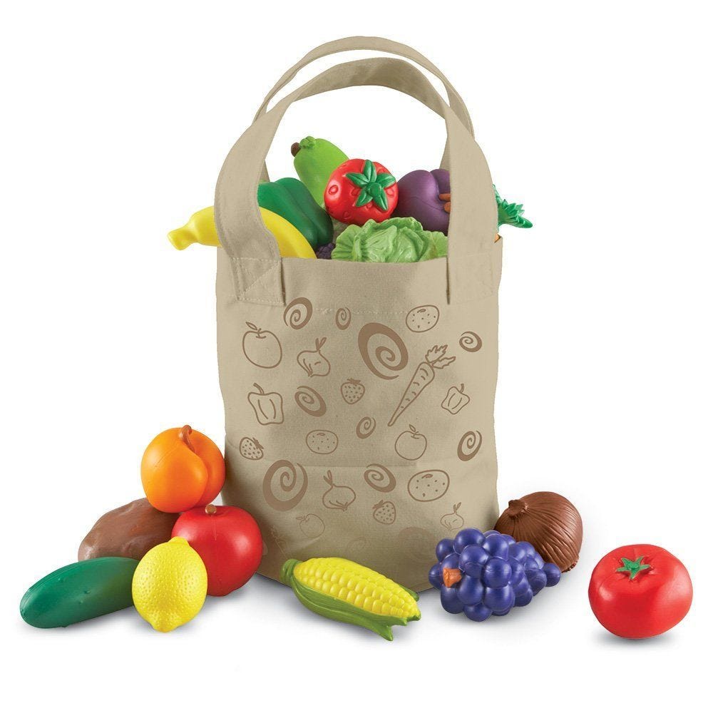 Đồ chơi nông trại mô hình rau củ trong túi- Fresh Picked Fruit And Veggie Tote