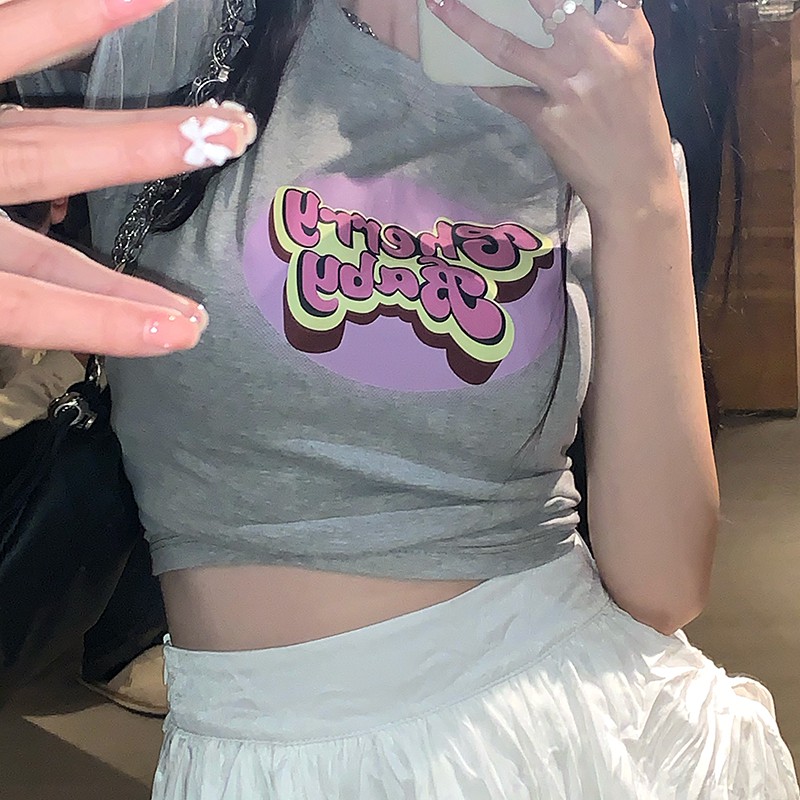 [Giá đặc biệt]Áo Thun Tay Ngắn Cổ Tròn In Chữ Thời Trang Dành Cho Nữ | BigBuy360 - bigbuy360.vn