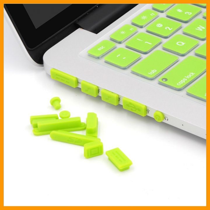 Nút Chống Bụi Laptop Set 13 Nút Silicon Cho Ổ Cắm Laptop, Macbook - Màu Ngẫu Nhiên