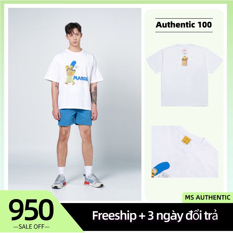 Áo Phông ADLV Simpson Marge Authentic White bao check