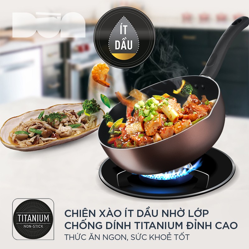 Chảo đáy từ chống dính lòng sâu 24cm - Tefal Day by Day - Thương hiệu Pháp