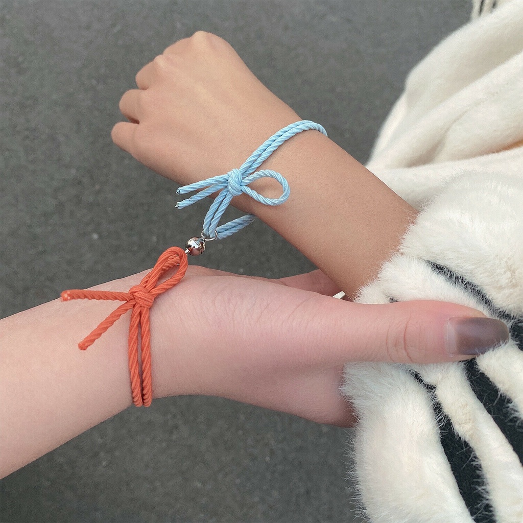 Vòng Tay Dây Bện Khóa Nam Châm Cho Cặp Đôi