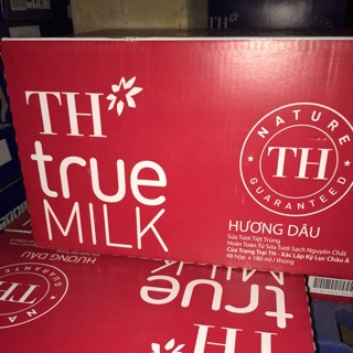 Sữa tươi TH true milk vị dâu 180ml