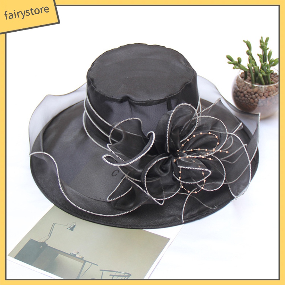 Mũ Vành Nữ Đính Hoa Thời Trang