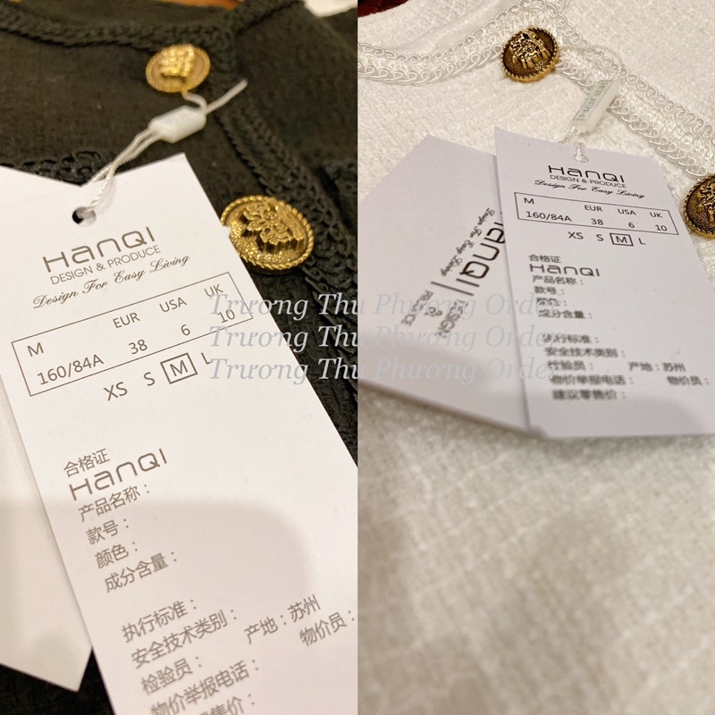 Áo Dạ Tweed Đen Dáng Ngắn Hàng QCCC
