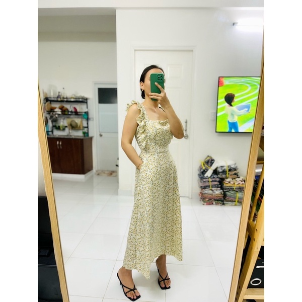 ĐẦM MAXI HOA TAY CÁNH TIÊN