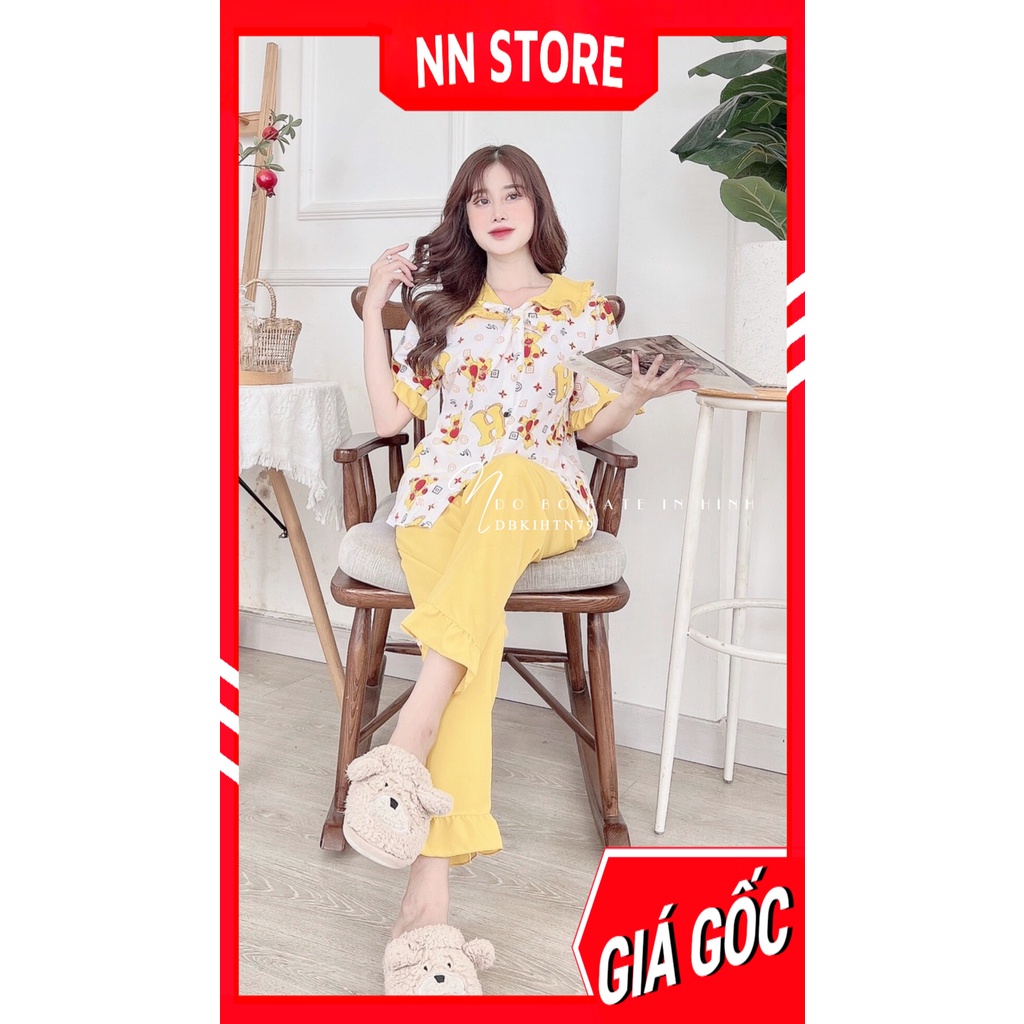 Đồ bộ nữ mặc nhà chất kate mềm mịn mát in hình hoạt hình dễ thương Đồ bộ tiểu thư DBKIHTN79