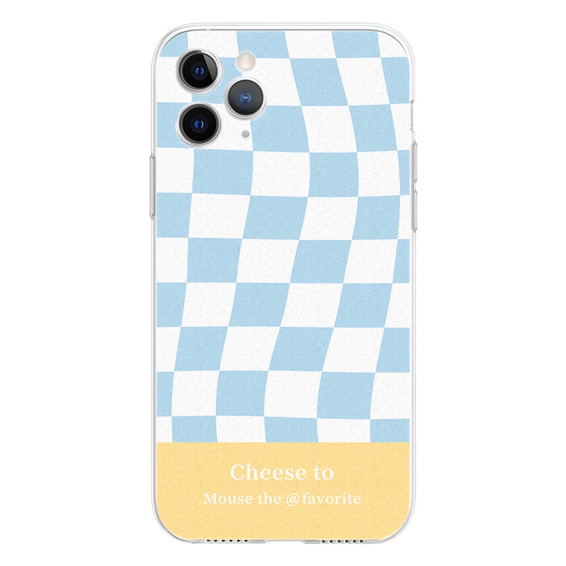 Ốp lưng iphone ốp Điện Thoại Trong Suốt Họa Tiết Kẻ Ô Cho iPhone 14 13 12 11 PROMAX XS XR XSMAX SE2020 6 7 8PLUS