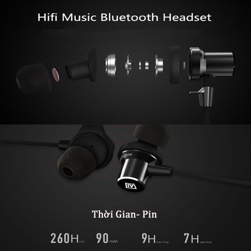 TAI NGHE BLUETOOTH REMAX RB S7 kết nối bluetooth 4.1 thời trang hàng chuẩn