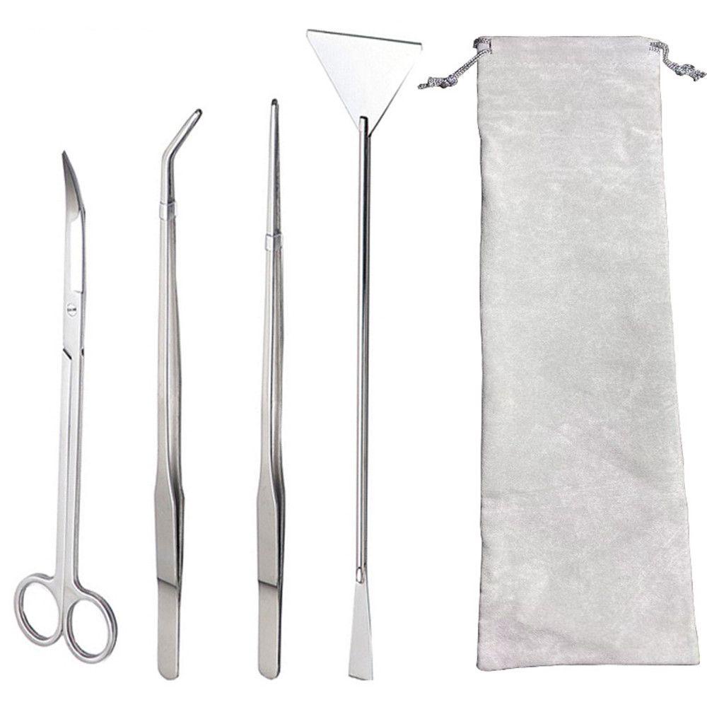 Set 4 Nhíp Gắp Làm Sạch Bể Cá Bằng Thép Không Gỉ