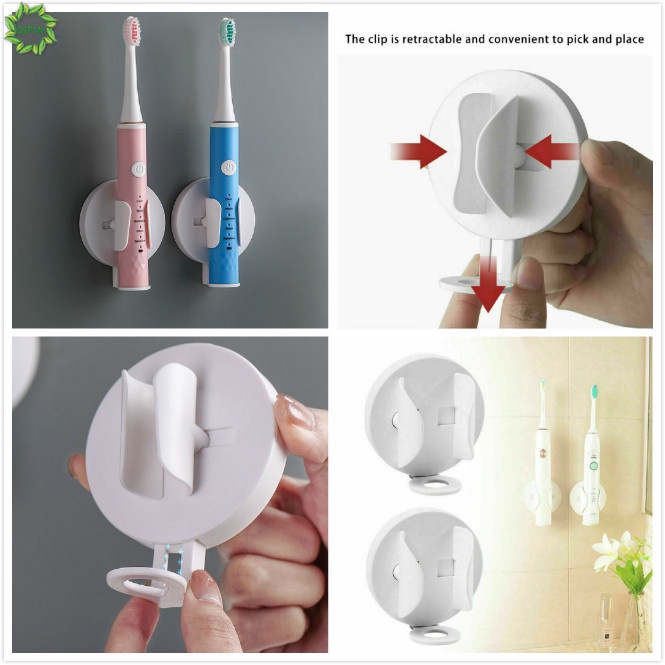 1 Giá Đỡ Bàn Chải Đánh Răng Điện Gắn Tường Màu Trắng