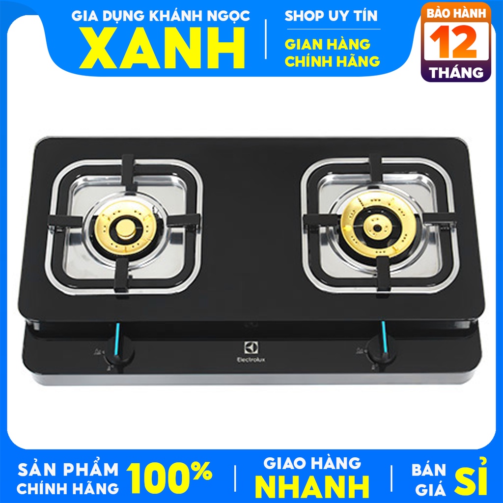 Bếp gas Electrolux ETG728GKR Tr bày Mới 99%+Tặng dây gas-Tiết kiệm 15% gas,Đánh lửa Magneto,Đầu đốt bằng đồng thau